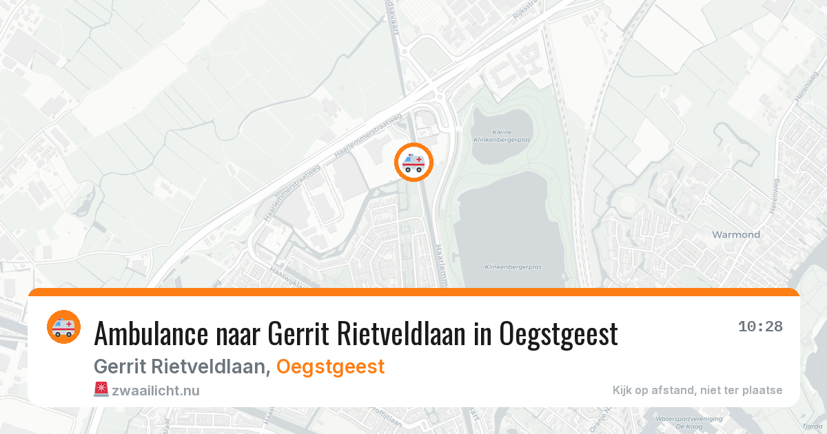 Ambulance naar Gerrit Rietveldlaan in Oegstgeest — 26 jul 2026