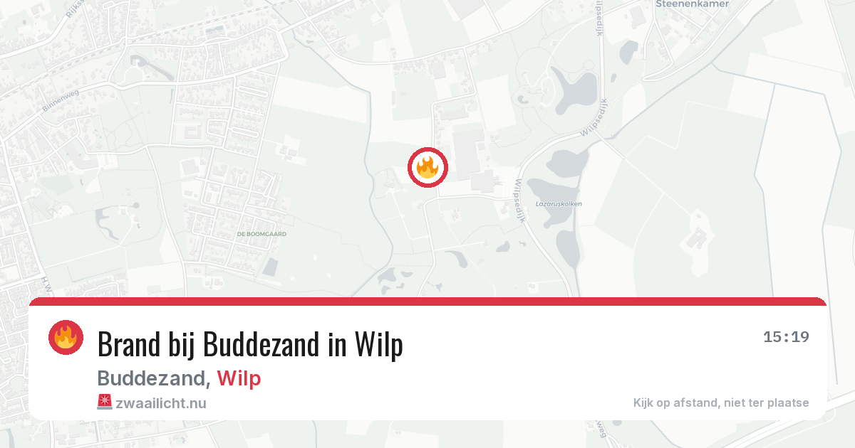 Brand bij Buddezand in Wilp — 22 apr 2026