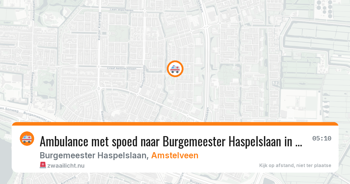 Ambulance met spoed naar Burgemeester Haspelslaan in Amstelveen — 27 jul 2026