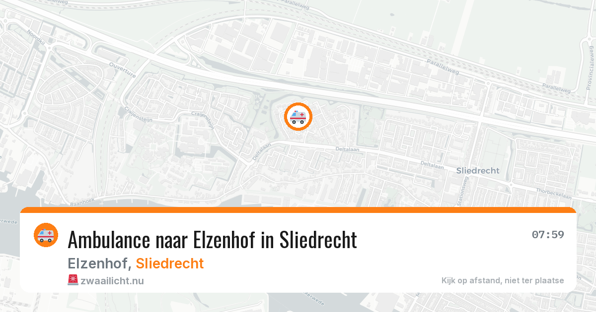 Ambulance naar Elzenhof in Sliedrecht — 2 mrt 2026
