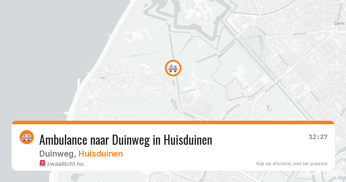 Ambulance naar Duinweg in Huisduinen — 10 apr 2026