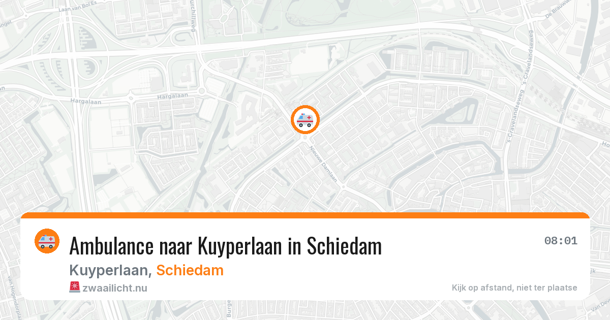 Ambulance naar Kuyperlaan in Schiedam — 24 jul 2026