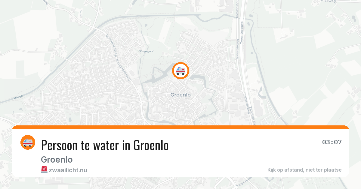 Persoon te water in Groenlo — 12 apr 2026