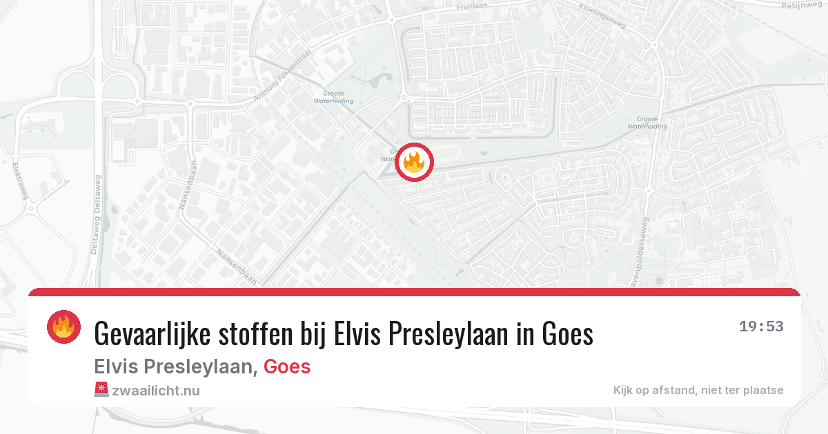 Gevaarlijke stoffen bij Elvis Presleylaan in Goes — 30 mrt 2026
