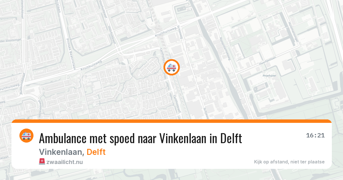 Ambulance met spoed naar Vinkenlaan in Delft — 23 jul 2026