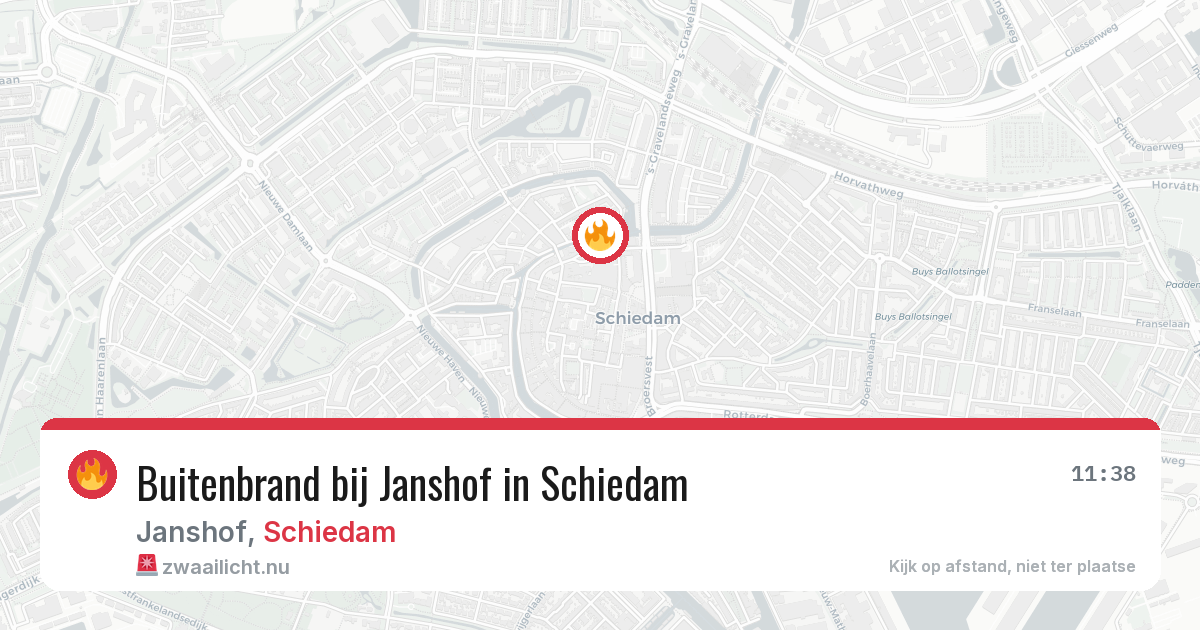 Buitenbrand bij Janshof in Schiedam — 12 jul 2026