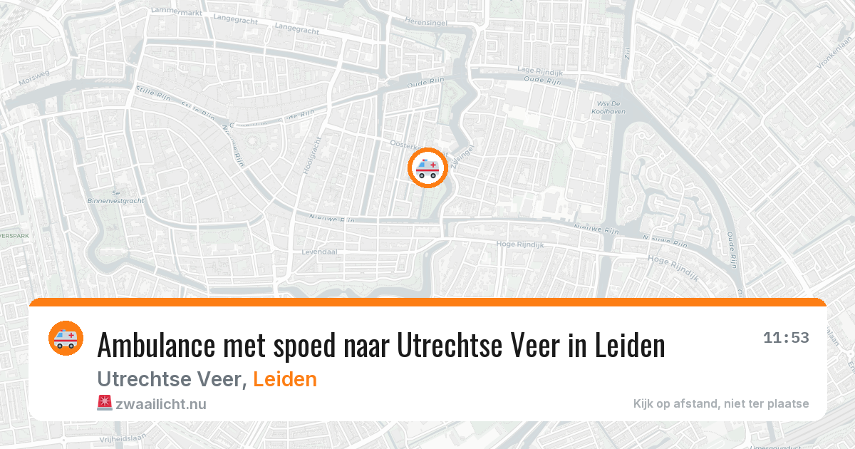 Ambulance met spoed naar Utrechtse Veer in Leiden — 20 jan 2026