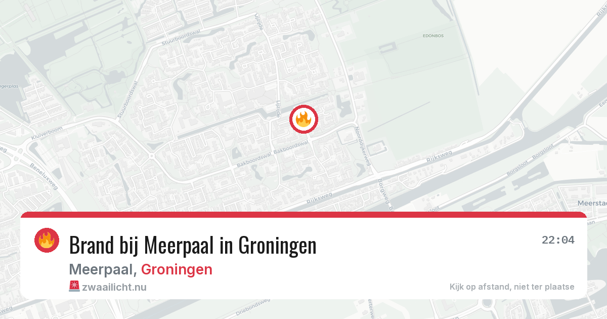 Brand bij Meerpaal in Groningen — 24 mrt 2026