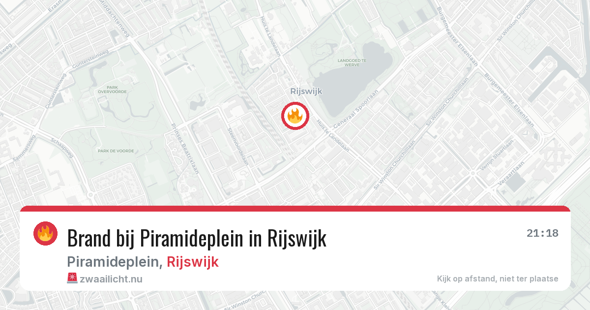 Brand bij Piramideplein in Rijswijk — 25 jul 2026