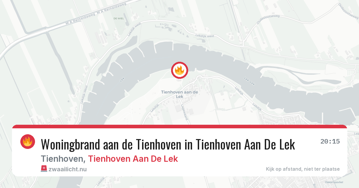 Woningbrand aan de Tienhoven in Tienhoven Aan De Lek — 12 mrt 2026