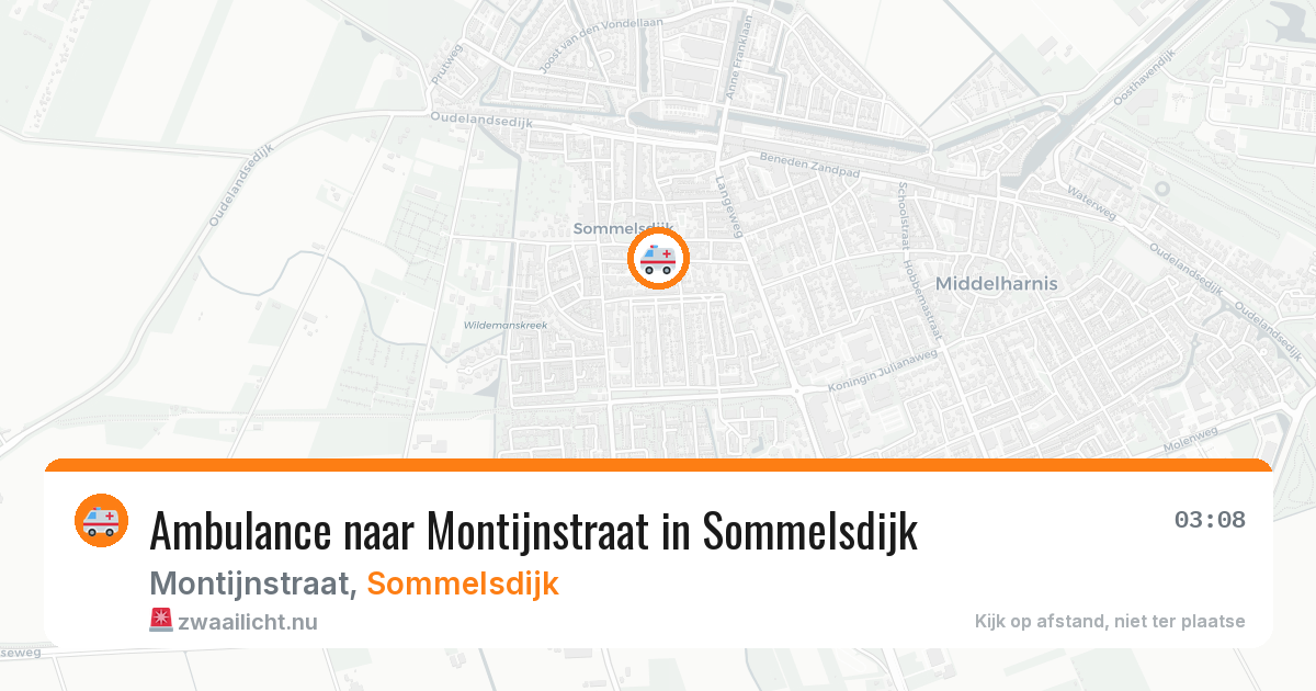 Ambulance naar Montijnstraat in Sommelsdijk — 12 jul 2026