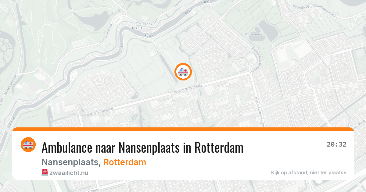 Ambulance naar Nansenplaats in Rotterdam — 25 mei 2026