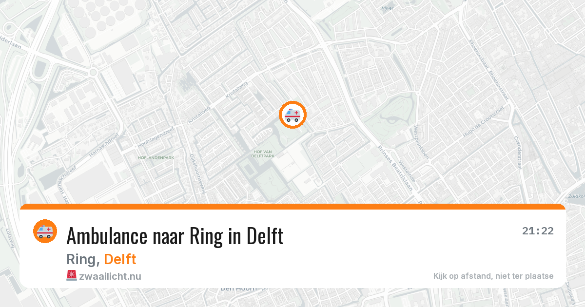 Ambulance naar Ring in Delft — 3 jun 2026