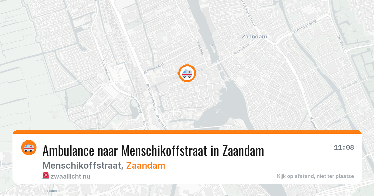 Ambulance naar Menschikoffstraat in Zaandam — 10 jul 2026