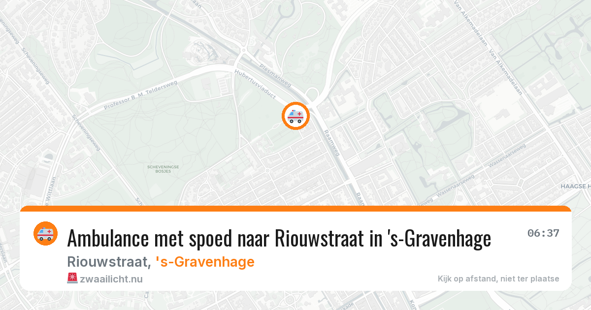 Ambulance met spoed naar Riouwstraat in 's-Gravenhage — 15 jul 2026