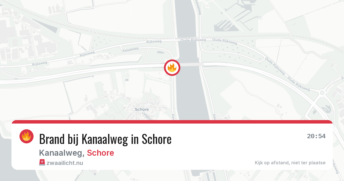 Brand bij Kanaalweg in Schore — 1 apr 2026