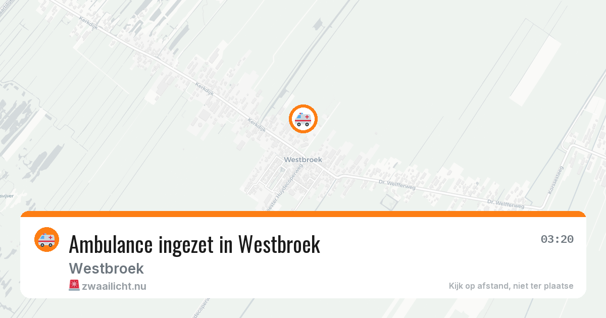 Ambulance ingezet in Westbroek — 4 mrt 2026