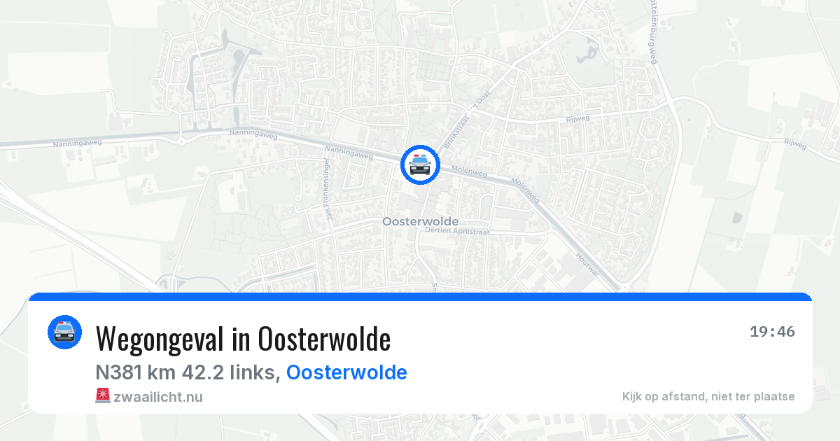 Wegongeval in Oosterwolde — 25 mrt 2026
