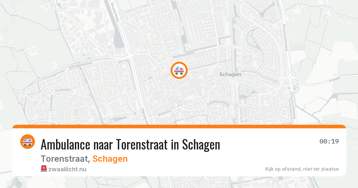 Ambulance naar Torenstraat in Schagen — 26 mrt 2026