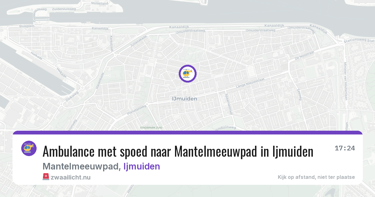 Ambulance met spoed naar Mantelmeeuwpad in Ijmuiden — 12 jul 2026