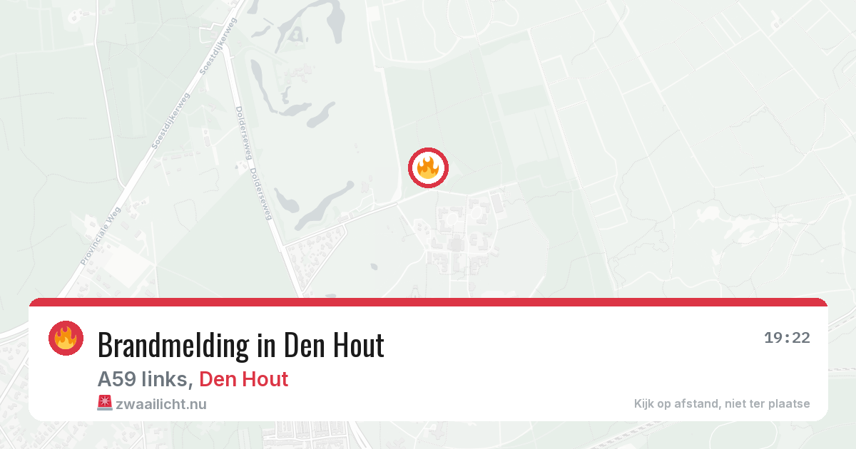 Brandmelding in Den Hout — 16 jan 2026