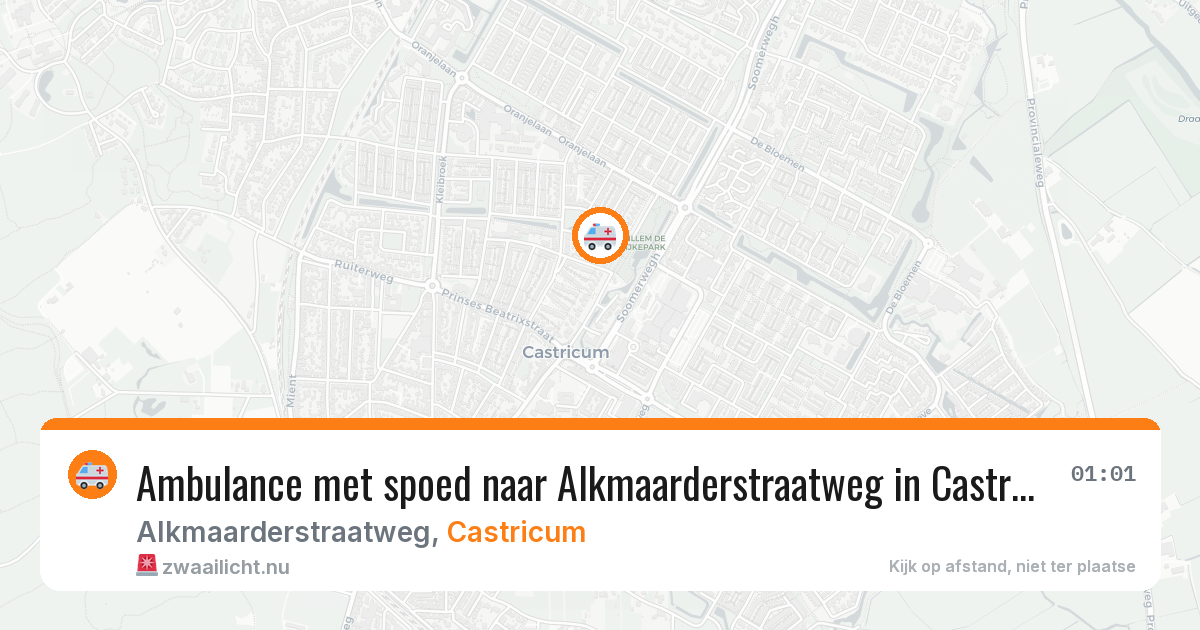 Ambulance met spoed naar Alkmaarderstraatweg in Castricum — 5 mei 2026