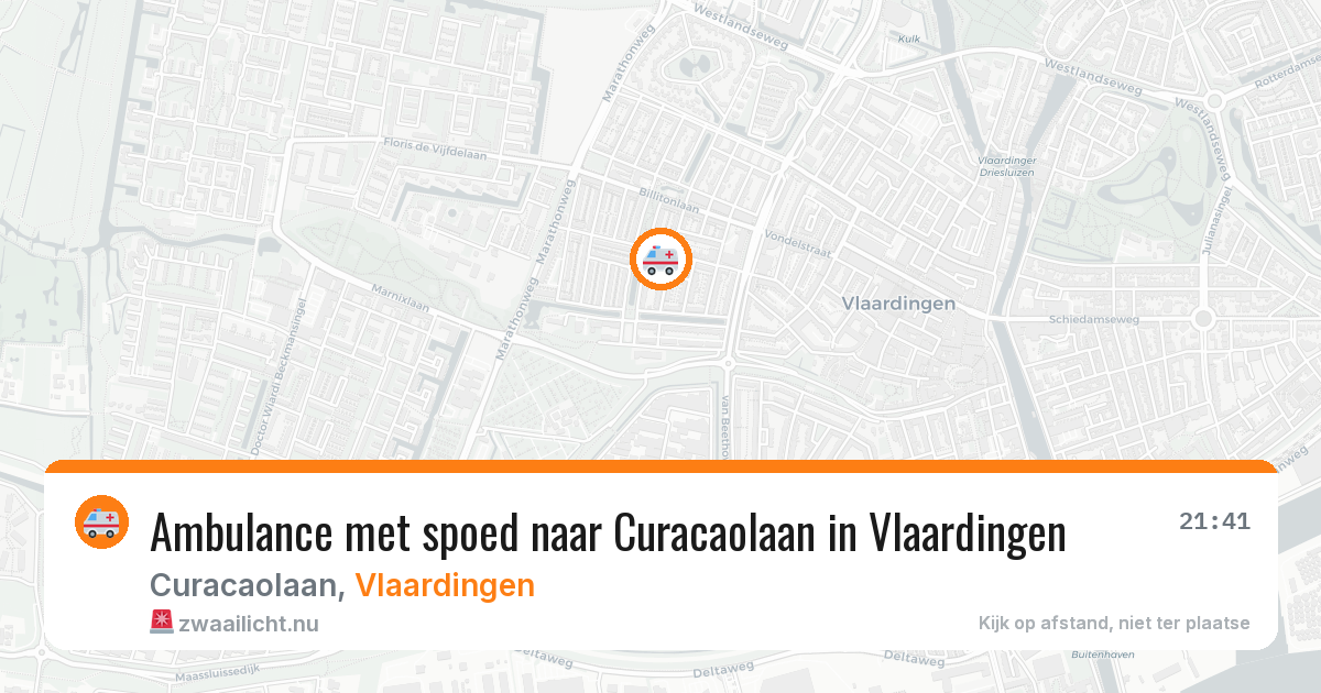 Ambulance met spoed naar Curacaolaan in Vlaardingen — 8 jun 2026