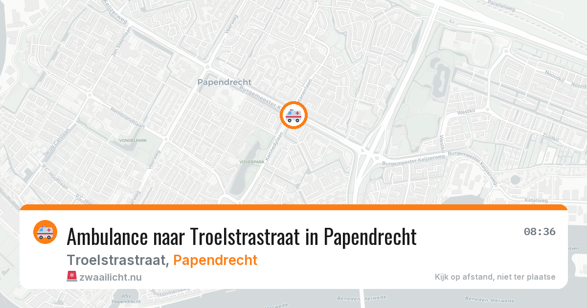 Ambulance naar Troelstrastraat in Papendrecht — 26 mrt 2026