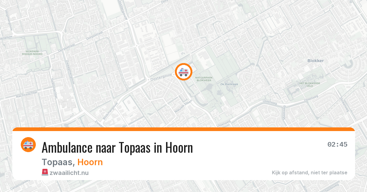 Ambulance naar Topaas in Hoorn — 10 mrt 2026