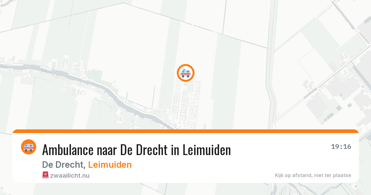 Ambulance naar De Drecht in Leimuiden — 10 jul 2026