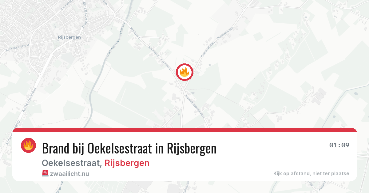 Brand bij Oekelsestraat in Rijsbergen — 21 mei 2026