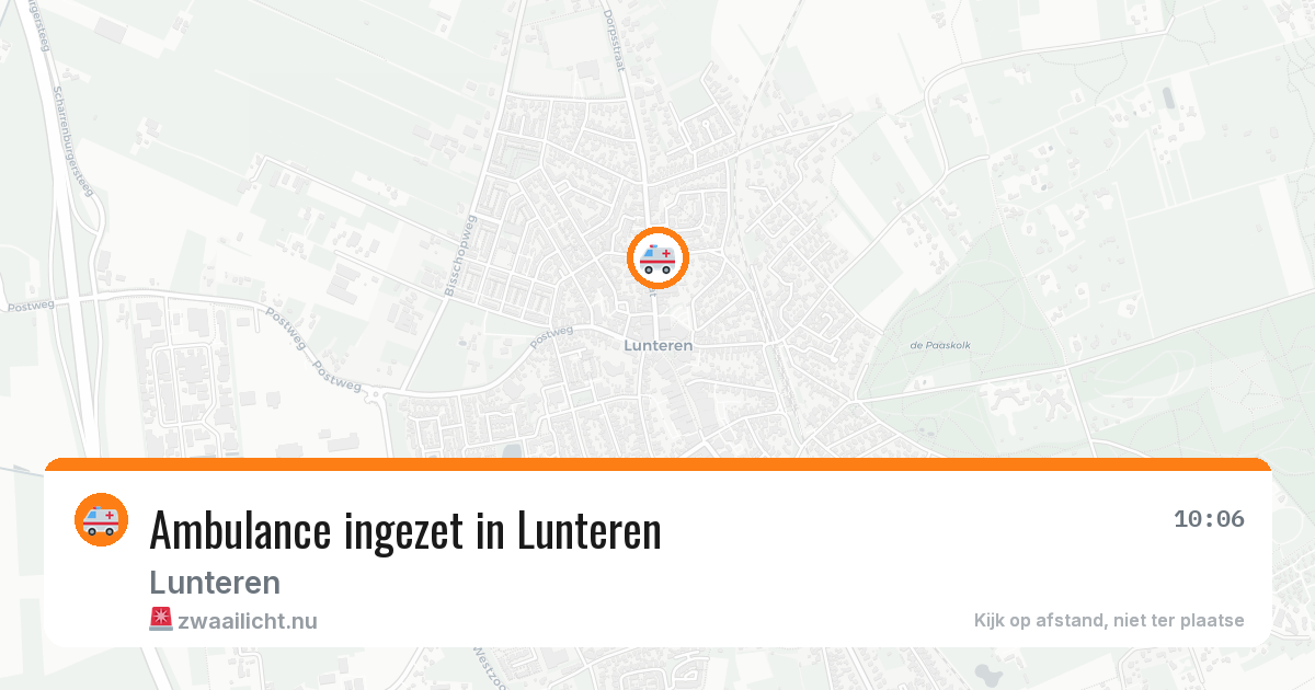 Ambulance ingezet in Lunteren — 20 jul 2026