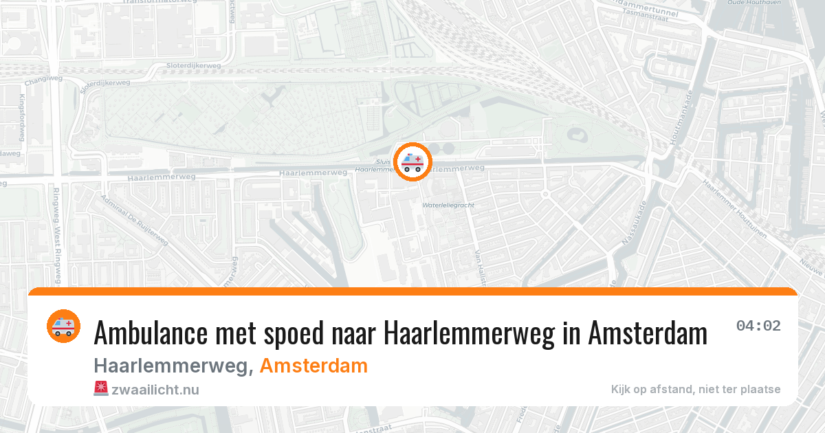 Ambulance met spoed naar Haarlemmerweg in Amsterdam — 20 mei 2026
