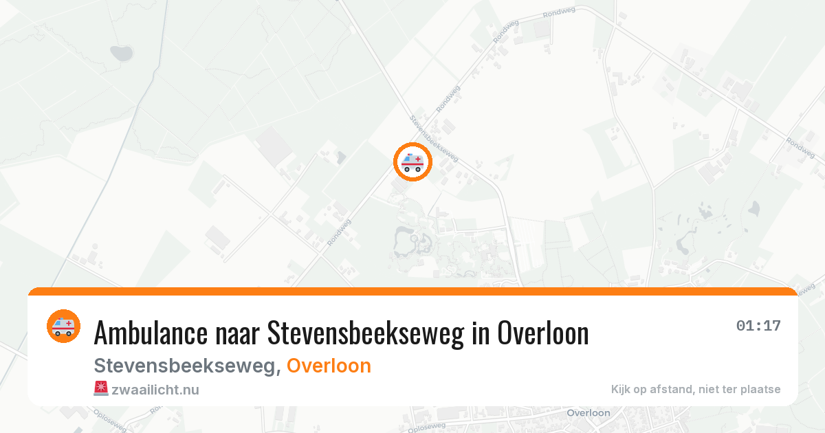 Ambulance naar Stevensbeekseweg in Overloon — 26 jun 2026