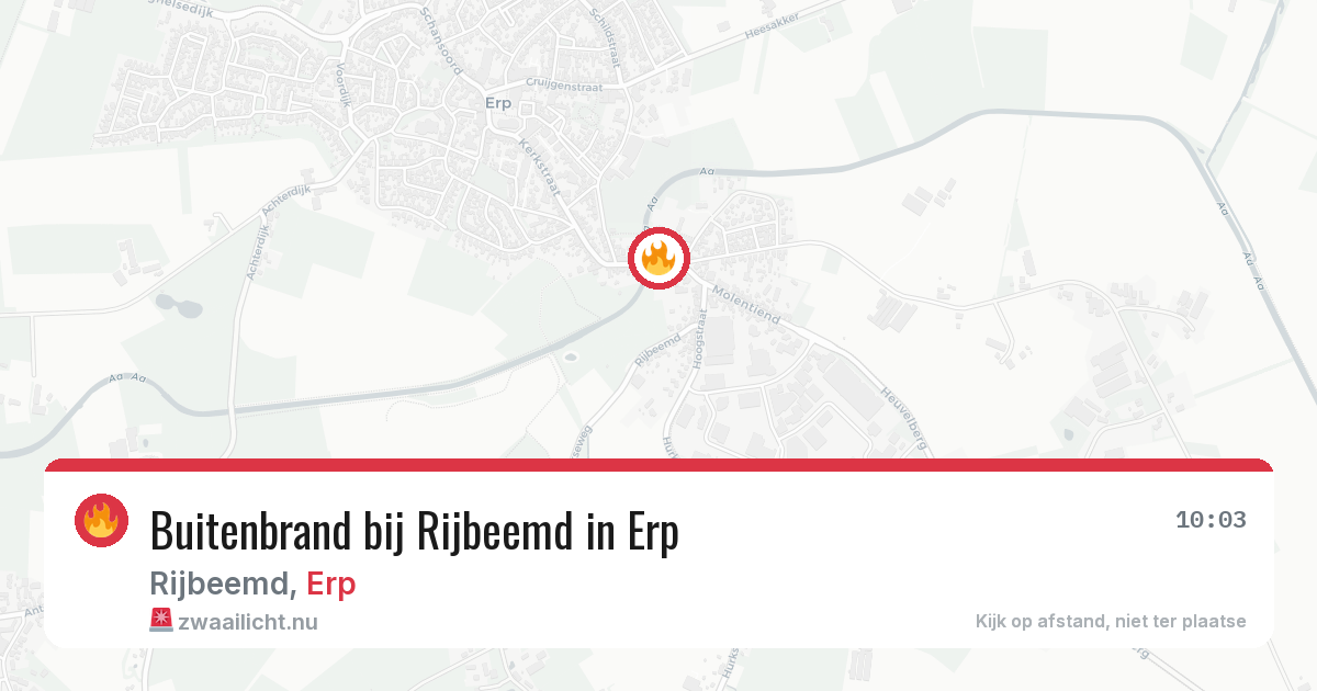 Buitenbrand bij Rijbeemd in Erp — 20 jul 2026