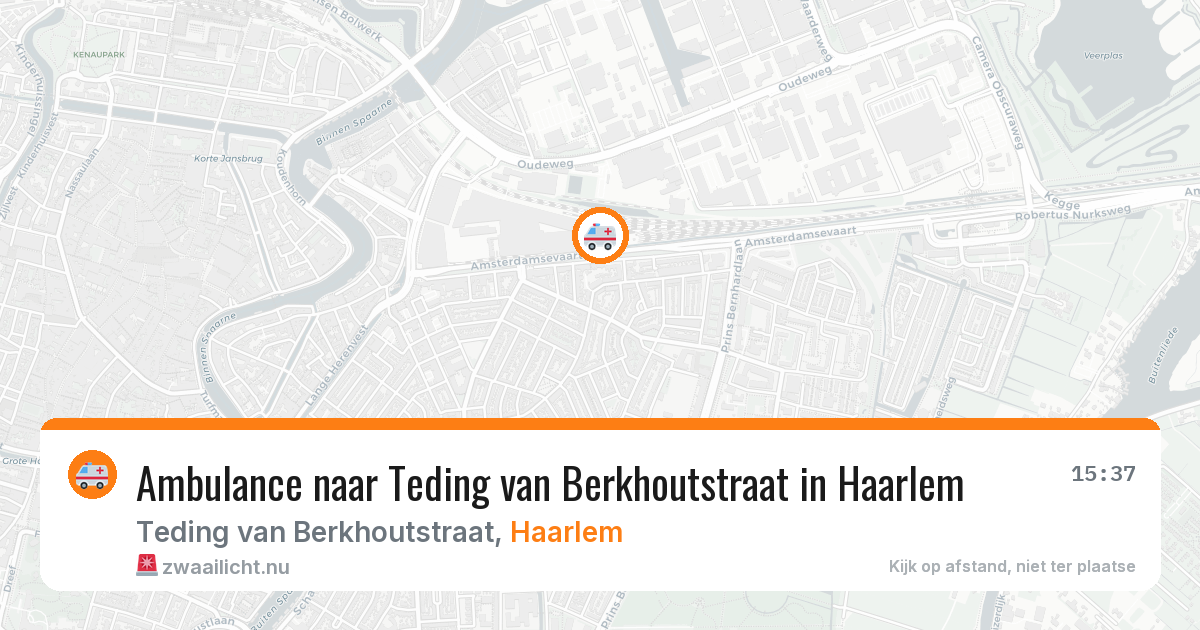 Ambulance naar Teding van Berkhoutstraat in Haarlem — 16 mei 2026
