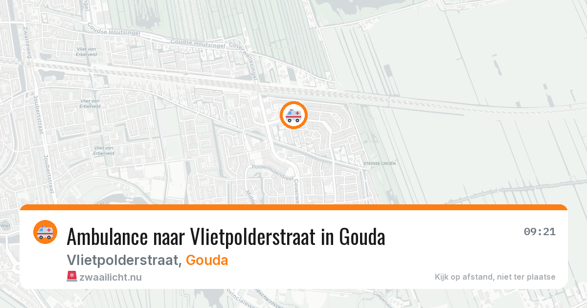 Ambulance naar Vlietpolderstraat in Gouda — 2 jul 2026