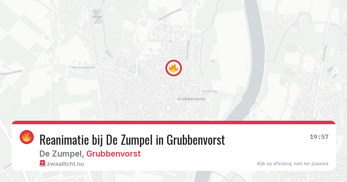 Reanimatie bij De Zumpel in Grubbenvorst — 14 mrt 2026