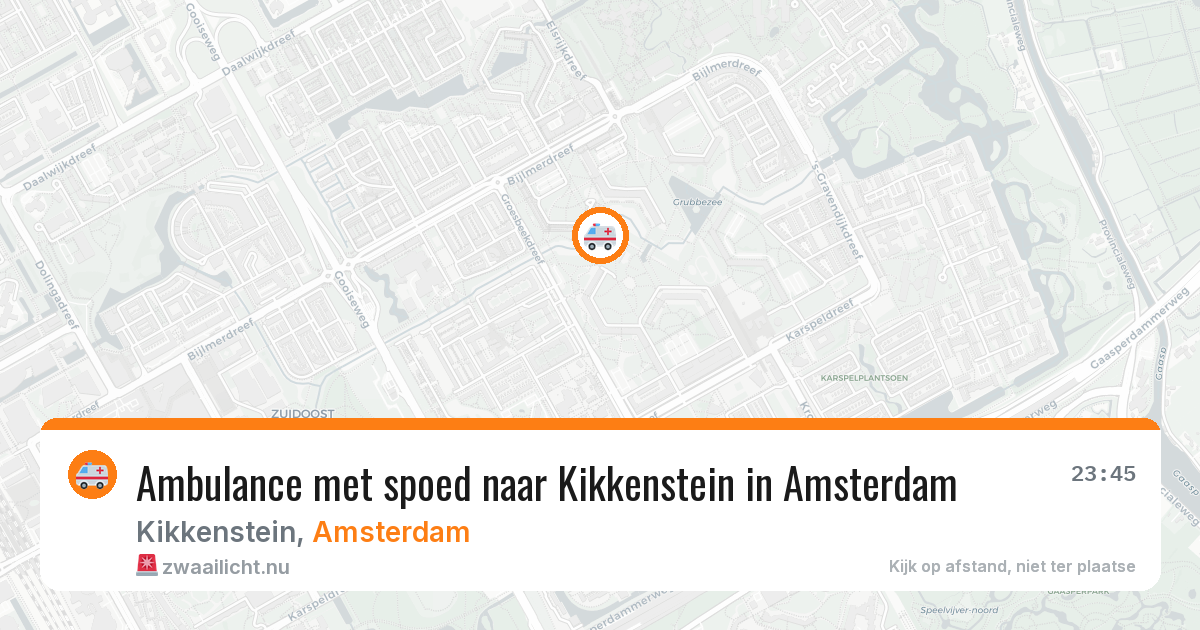 Ambulance met spoed naar Kikkenstein in Amsterdam — 4 jun 2026