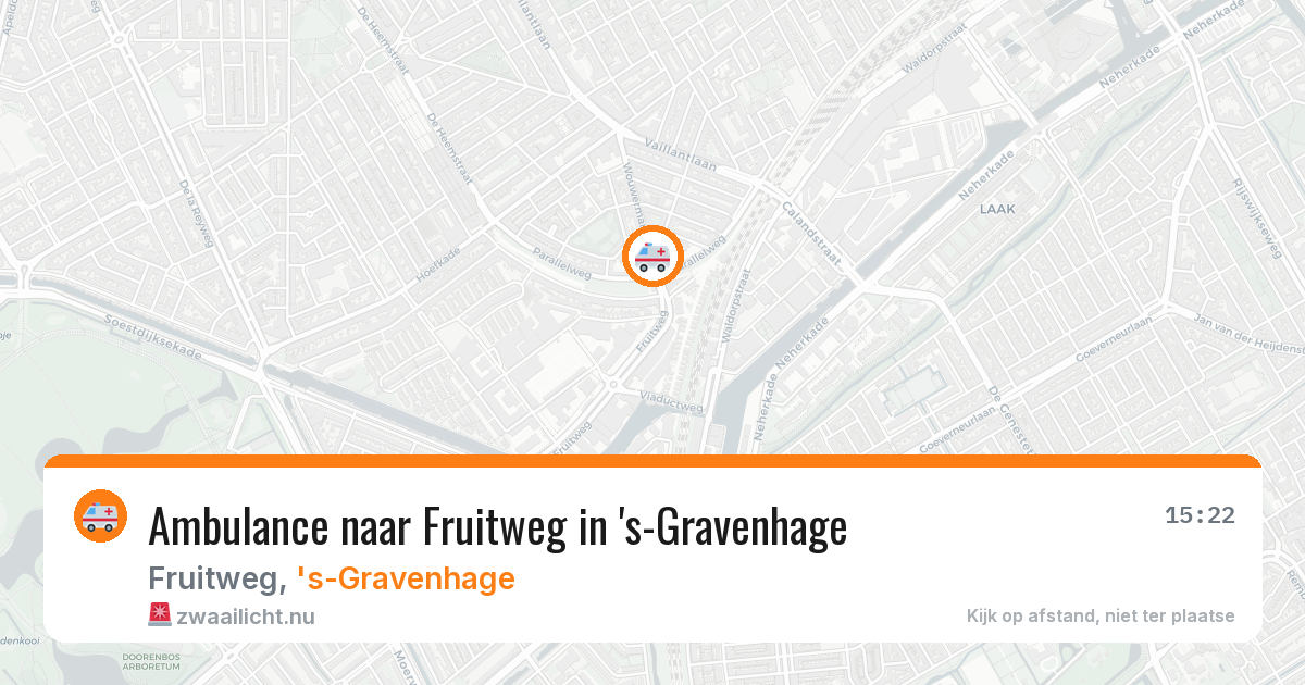 Ambulance naar Fruitweg in 's-Gravenhage — 17 jul 2026