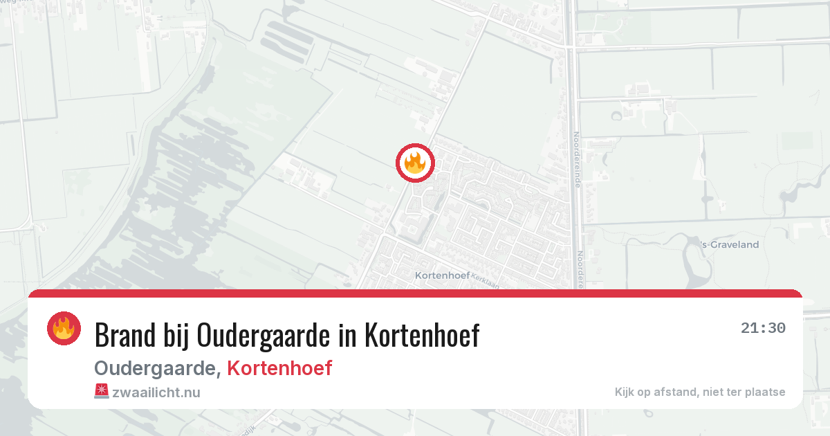 Brand bij Oudergaarde in Kortenhoef — 12 apr 2026