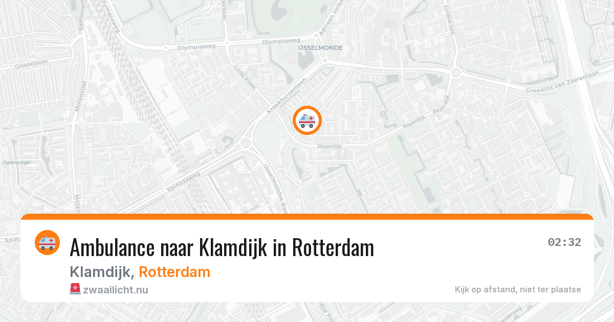Ambulance naar Klamdijk in Rotterdam — 4 jun 2026