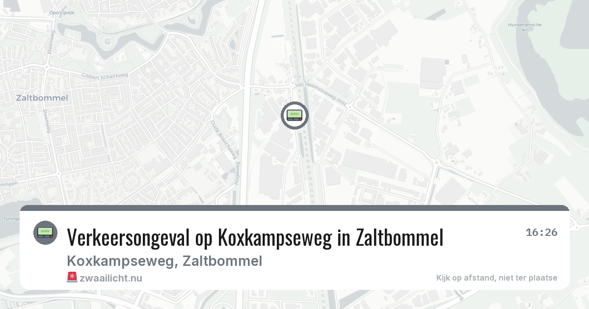 Verkeersongeval op Koxkampseweg in Zaltbommel — 7 mei 2026