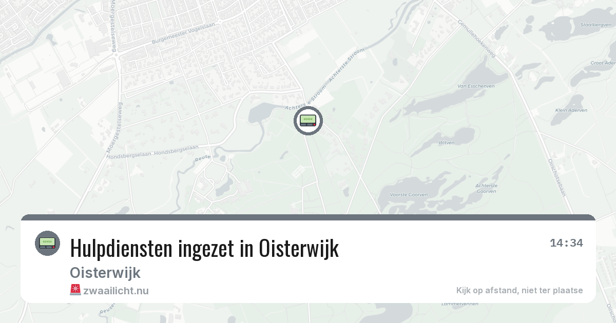 Hulpdiensten ingezet in Oisterwijk — 18 mrt 2026 | 🚨 Zwaailicht.nu