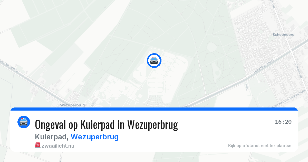 Ongeval op Kuierpad in Wezuperbrug — 12 jul 2026