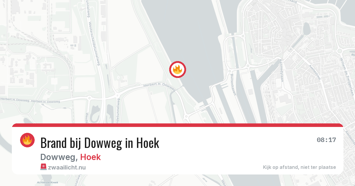 Brand bij Dowweg in Hoek — 19 mei 2026