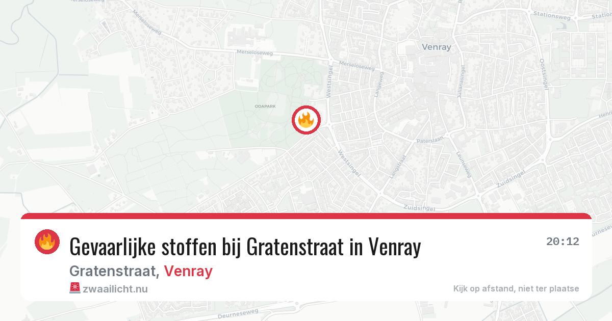 Gevaarlijke stoffen bij Gratenstraat in Venray — 16 mrt 2026