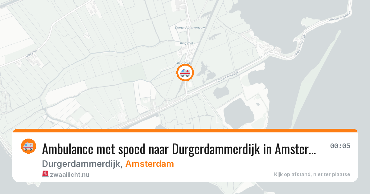 Ambulance met spoed naar Durgerdammerdijk in Amsterdam — 11 jul 2026