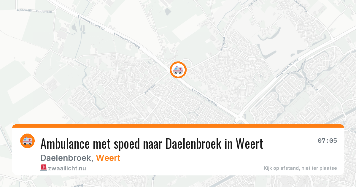 Ambulance met spoed naar Daelenbroek in Weert — 8 jul 2026