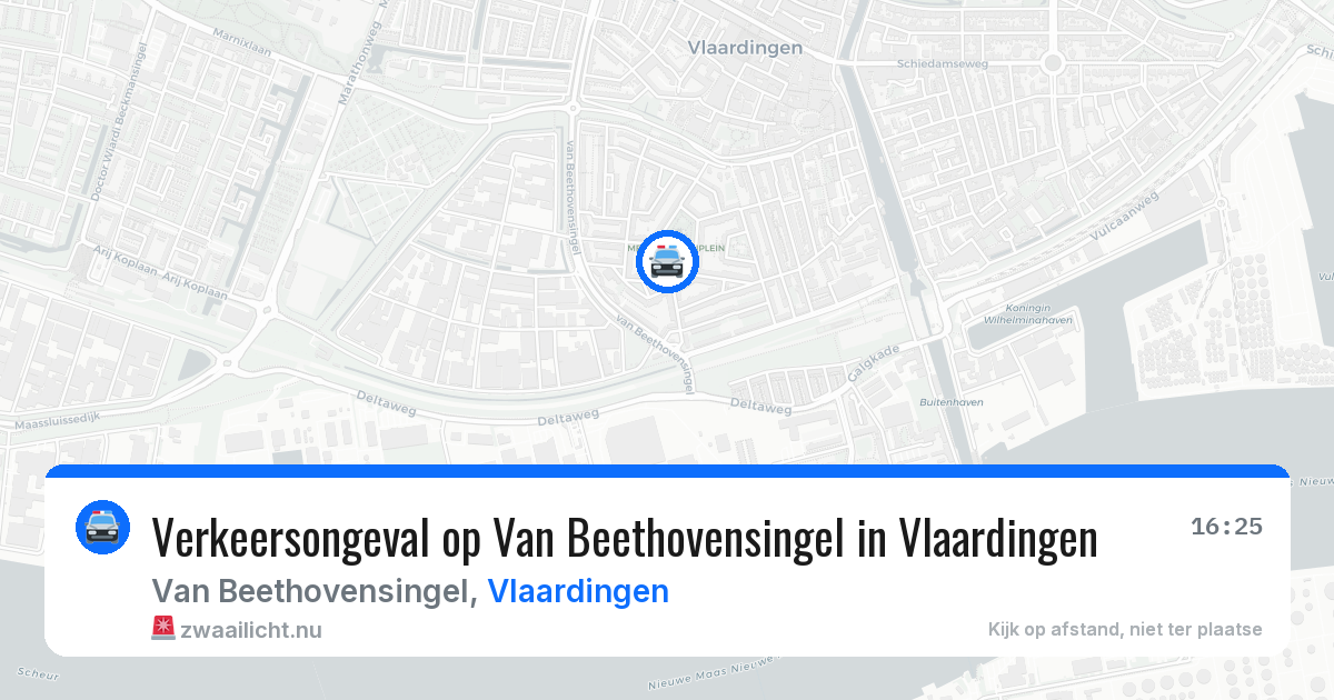 Verkeersongeval op Van Beethovensingel in Vlaardingen — 12 jul 2026